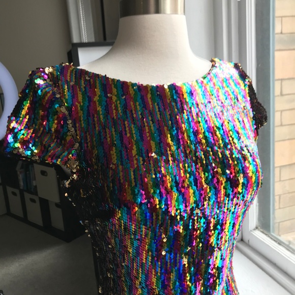 NWT Dress the Population Tabitha Sequin Dress - Picture 4 of 8